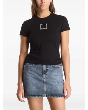 KARL LAGERFELD Logo-Print T-Shirt - Black