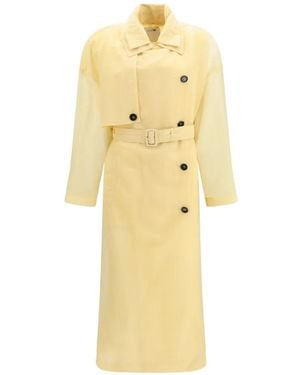 Sportmax Fata Belted Buttoned Trench Coat - Metallic