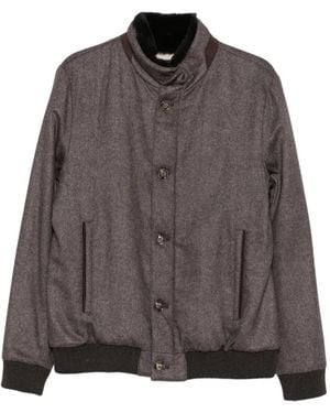 Barba Napoli Raven Jacke Mit Pelzkragen - Braun