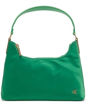Calvin Klein Sac À Main À Plaque Logo Petit Format - Vert
