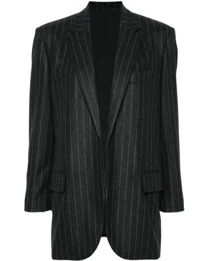 Brunello Cucinelli ストライプ ジャケット - ブラック