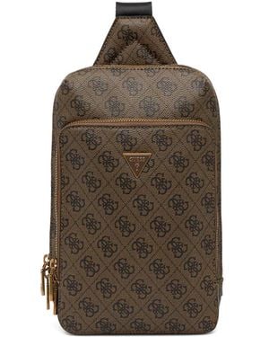 Guess Mini Milano Zipped Backpack - Brown