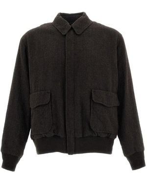 Kaptain Sunshine Herringbone-Weave Wool Jacket - Black