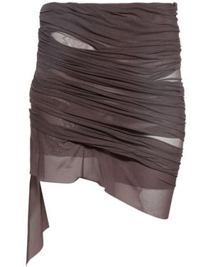 DI PETSA Wetlook Miniskirt - Brown