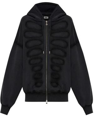 AVAVAV Hoodie Zippé Tim À Empiècements - Black