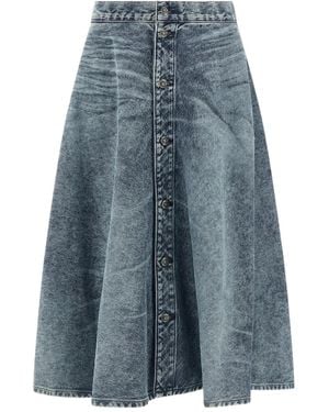 DIESEL Stone-washed Denim Skirt - ブルー