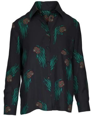La DoubleJ Graphic-Print Shirt - Blue