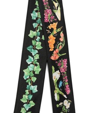 Ferragamo Floral-Print Silk Scarf - Green