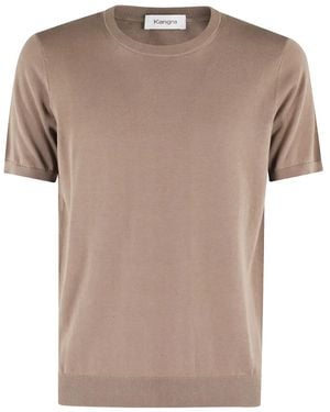 Kangra Fine-Knit T-Shirt - Brown