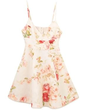 Zimmermann Robe Évasée À Fleurs - Pink