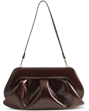 THEMOIRÈ Bios Textured Clutch Bag - Brown