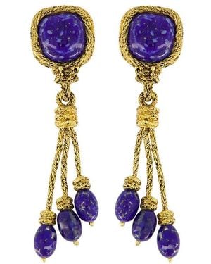 Aurelie Bidermann Oorbellen Met Kwastje En Lapis Lazuli - Blauw