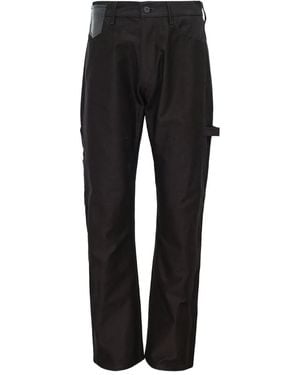 Junya Watanabe Hose mit Leder-Patch - Schwarz