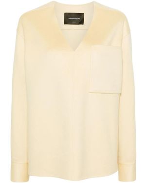 Fabiana Filippi Maglione Con Scollo A V - Neutro