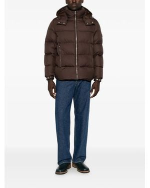 BOSS H-Colter Hooded Quilted Jacket - Blue