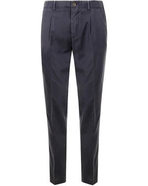 Myths Pleated Wool Trousers - Blue