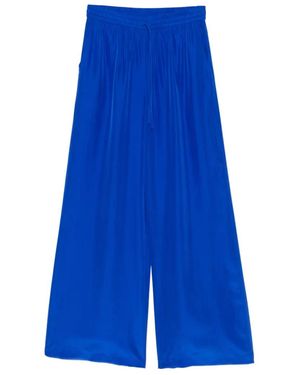 P.A.R.O.S.H. Saxon Drawstring Palazzo Pants - Blue