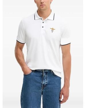 Aeronautica Militare Polo À Broderies - White