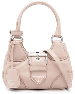 Prada Triangle-Logo Tote Bag - Pink