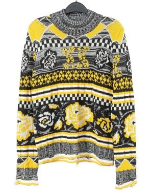 MSGM Patterned Jumper - Yellow
