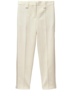 Versace Pantalones Stretch De Lana - Blanco