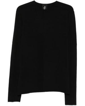 Thom Krom Exposed-Seam Crew-Neck Jumper - Black