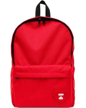 AAPE BY A BATHING AP Logo-Embossed Backpack - Red