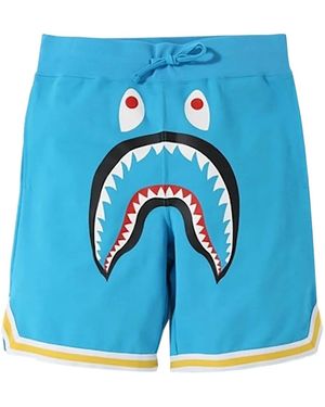 A Bathing Ape Shark Basketball Sweatshort - Blue