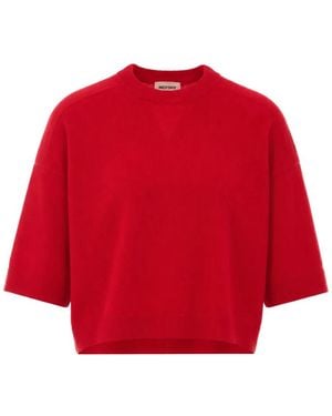 Not Shy Lilou Short-Sleeve Sweater - Red