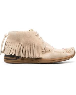 Visvim Fbt Shaman Folk Desert Boots - Natural