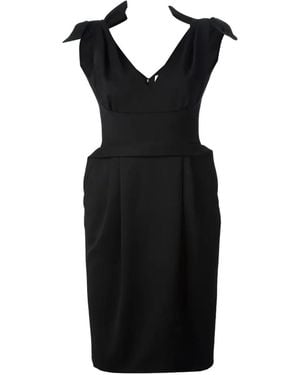 DSquared² Bow-Embellished Mini Dress - Black