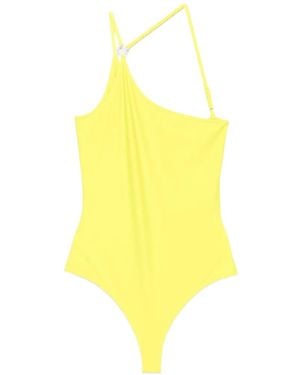 Coperni Logo-Appliqué Swimsuit - Yellow