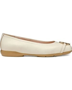 Geox Annytah Buckle-Detail Ballet Flats - Natural