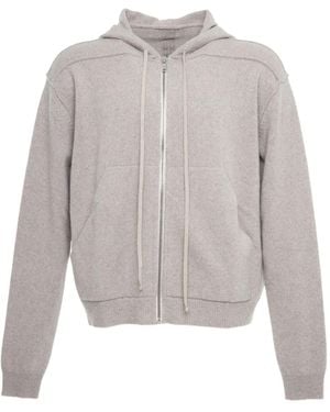 Rick Owens Zip-Up Hoodie - White