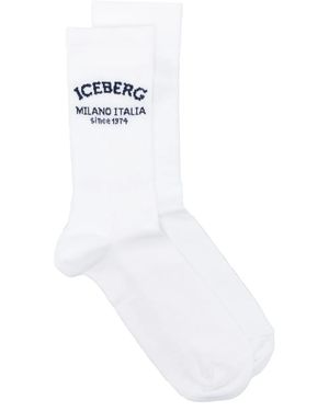 Iceberg Socken mit Logo - Weiß