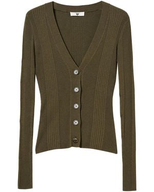 Twinset リブニット カーディガン - グリーン