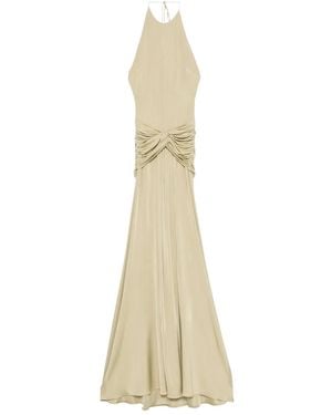 The New Arrivals Ilkyaz Ozel Euphorie Avondjurk Met Gesmockt Detail - Naturel