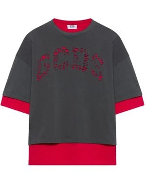 Gcds Cut-Out T-Shirt - Red