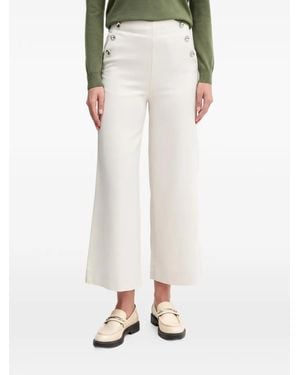 Benetton Pantalones Con Detalle De Botones - Blanco