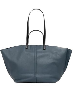 AllSaints Leather Tote Bag - Blue