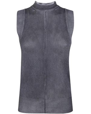 Pierantoniogaspari Tie-Neck Sleeveless Top - Blue