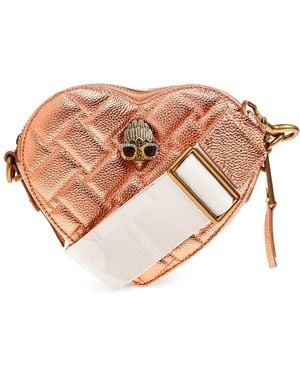 Kurt Geiger Kensington Quilted Heart Cross Body Bag - Pink