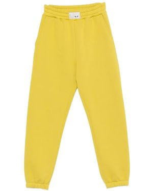 THE M.. Honey Logo-Patch Track Trousers - Yellow