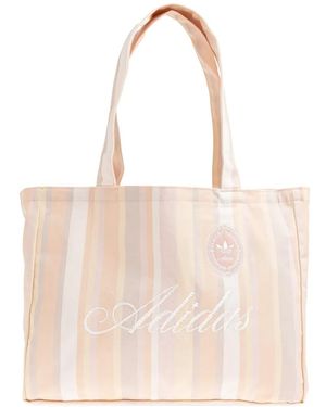 adidas Summer Glow Logo-Embroidered Striped Tote Bag - Natural