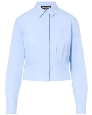 Iceberg Pleated Cropped Shirt - Blue