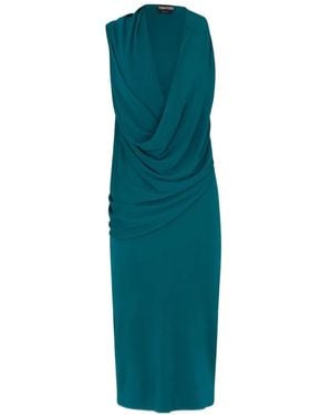 Tom Ford Robe Asymétrique En Jersey De Crêpe À Design Drapé - Black
