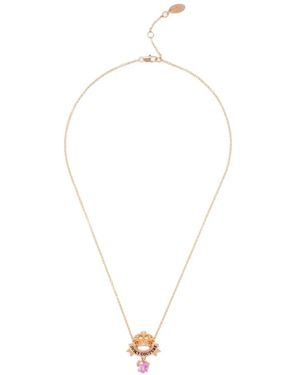 Juicy Couture Collar Crown & Crystal Heart - Blanco