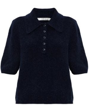 Gestuz Gzalpha Button Collared Polo Shirt - Blue