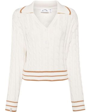 The Upside Athena Cable-Knit Top - White