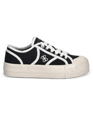 Guess Logo-Detail Trainers - White